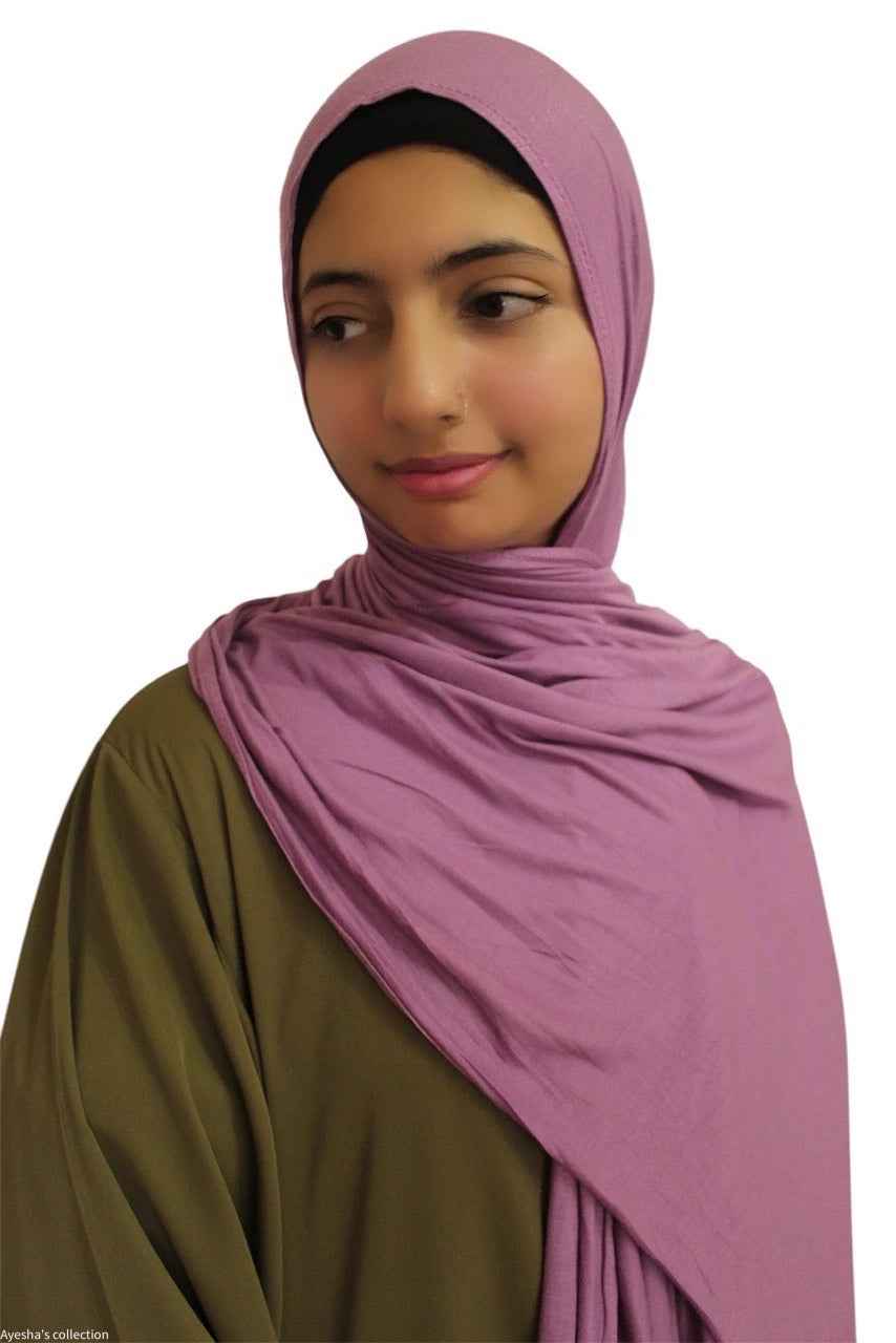 Premium Quality Cotton Jersey Hijab / Shawl (Deep Lilac)