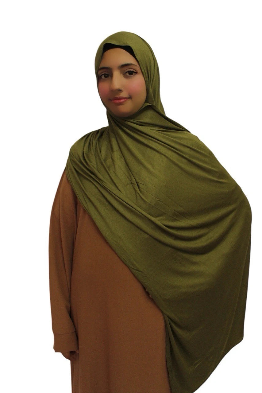 Premium Quality Cotton Jersey Hijab / Shawl (Hunter Green)