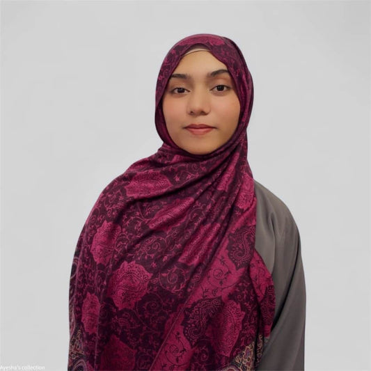 Pashmina Shawl ( Pink and Black) - Ayesha’s Collection