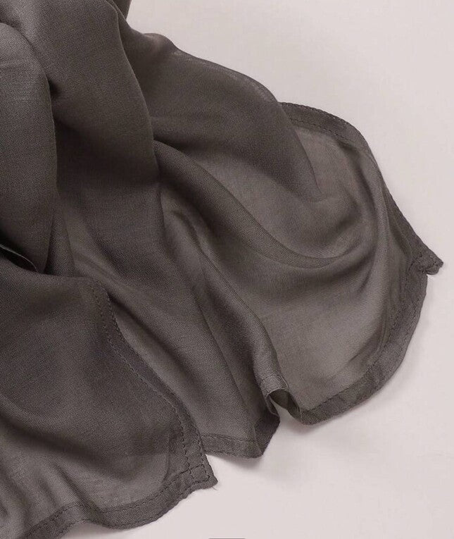 Dark Grey Modal Hijab - Ayesha’s Collection