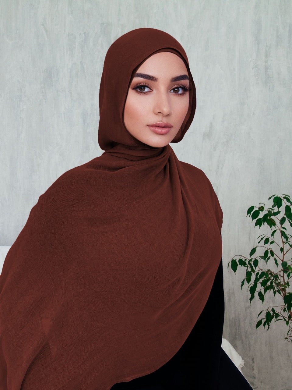 Premium Breathable Modal Hijab | Mocha Brown