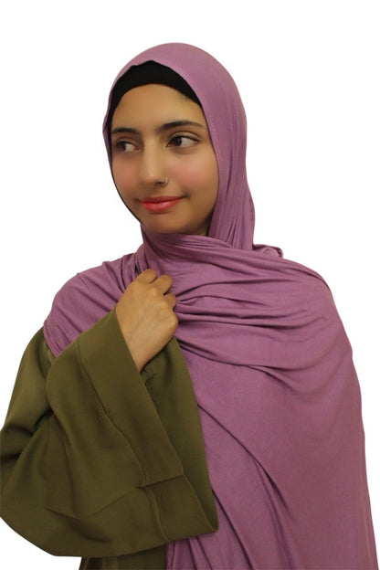 Premium Quality Cotton Jersey Hijab / Shawl (Deep Lilac)