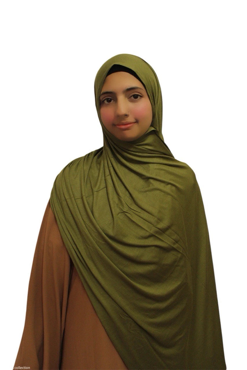 Premium Quality Cotton Jersey Hijab / Shawl (Hunter Green)