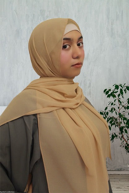 Classic Chiffon Hijab | Bisque