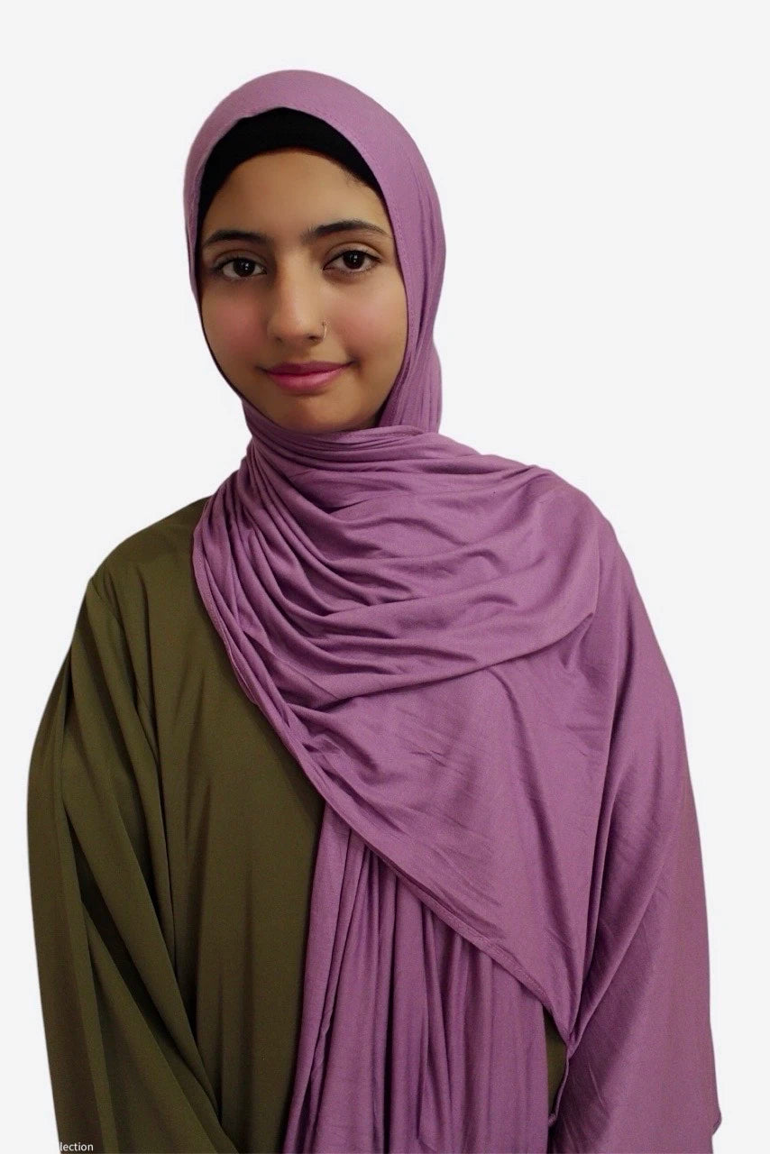 Premium Quality Cotton Jersey Hijab / Shawl (Deep Lilac)