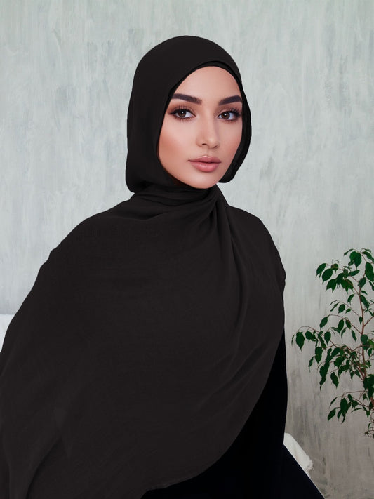 Premium Breathable Modal Hijab | Black