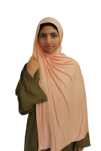 Premium Quality Cotton Jersey Hijab / Shawl (Creamy Peach)