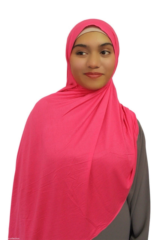 Premium Quality Cotton Jersey Hijab / Shawl (Hot Pink)