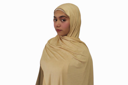 Rayon Jersey Scarf (Beige)