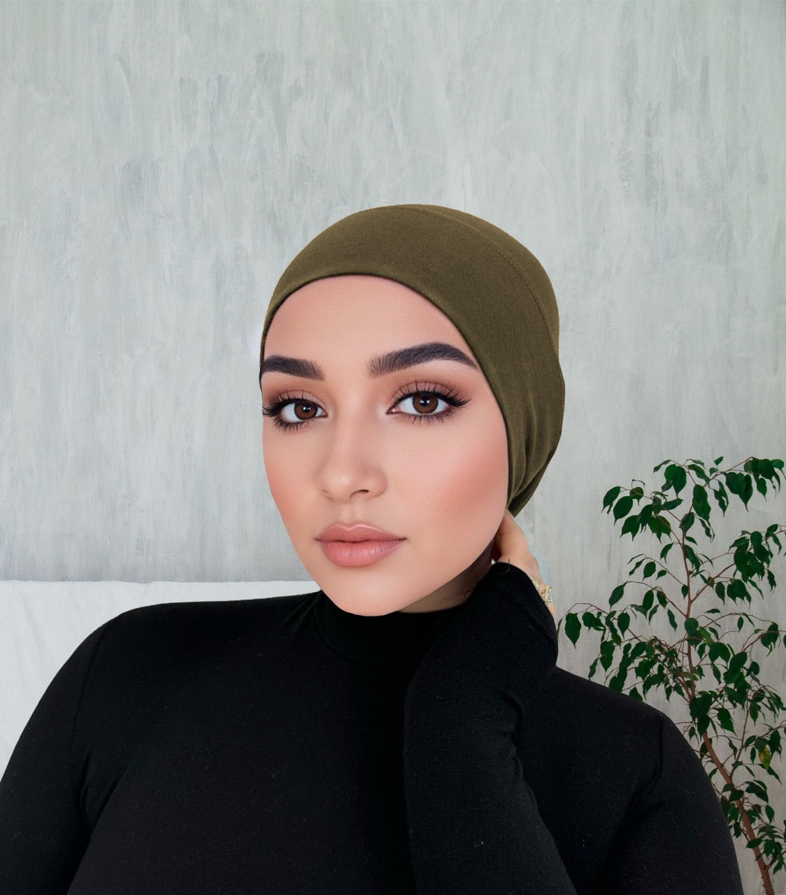 Premium Breathable Modal Hijab | Olive Green