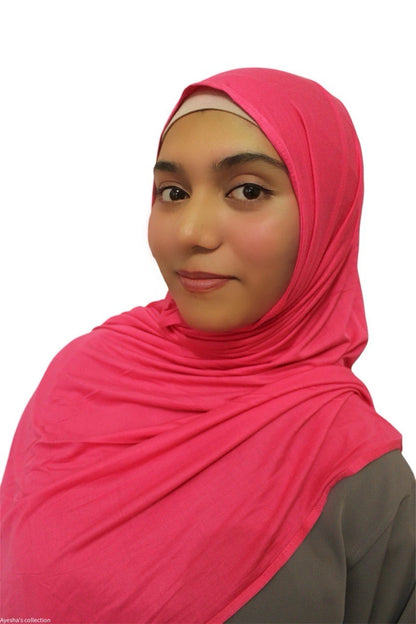 Premium Quality Cotton Jersey Hijab / Shawl (Hot Pink)