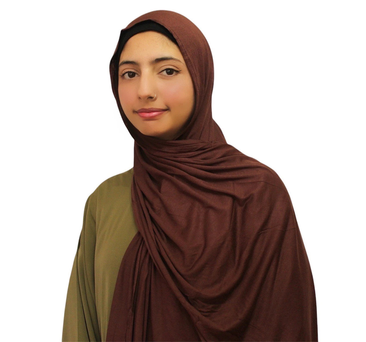 Premium Quality Cotton Jersey Hijab / Shawl (Coffee Brown)