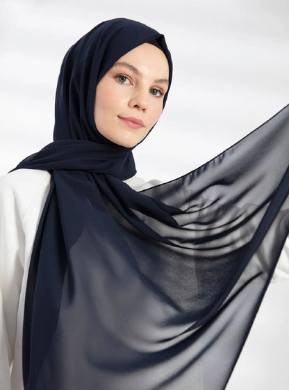 Blue Chiffon Hijab - Ayesha’s Collection