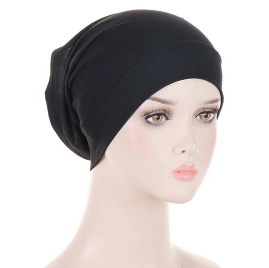 Cotton Jersey Hijab Undercap (Black)