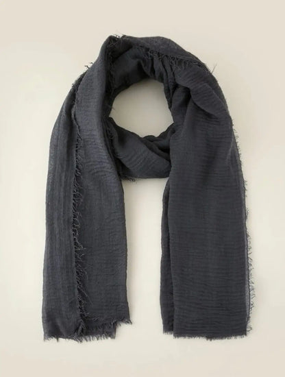 Organic Charcoal Cotton Scarf - Cotton Scarf (Charcoal) - Ayesha’s Collection