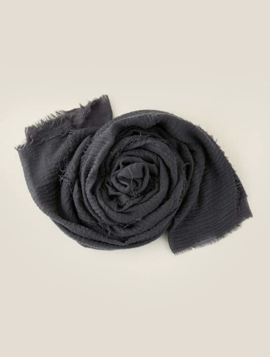 Organic Charcoal Cotton Scarf - Ayesha’s Collection
