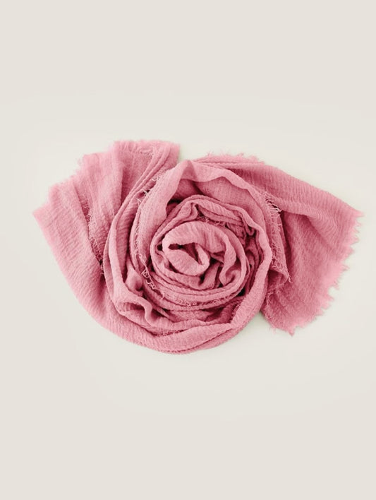 Cotton Scarf Coral Rose