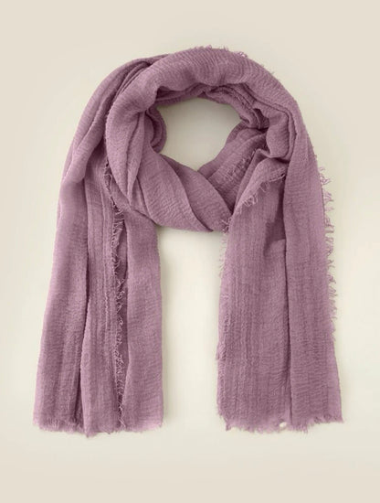 Crinkle Light Lavender Cotton scarf - Ayesha’s Collection