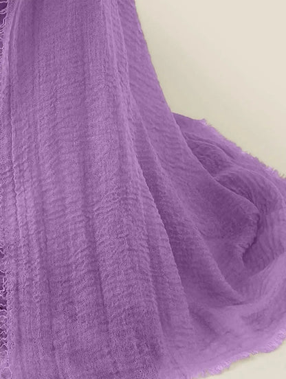 Cotton Neck Scarf - Cotton Scarf Mauve Purple - Ayesha’s Collection