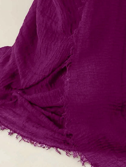 Cotton Scarf (Purple Maroon)