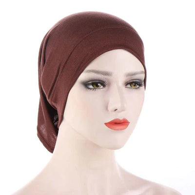 Cotton Jersey Hijab Undercap (Brown) - Ayesha’s Collection