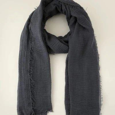 Organic Charcoal Cotton Scarf - Cotton Scarf (Charcoal)