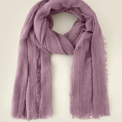Crinkle Light Lavender Cotton scarf - Cotton Scarf (Light Lavender)