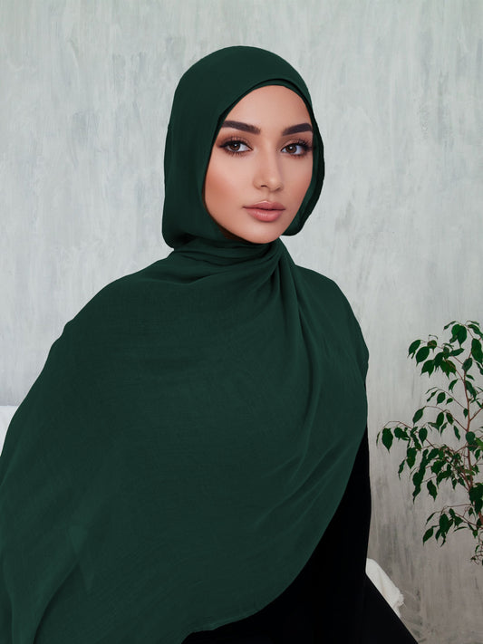 Premium Breathable Modal Hijab | Dark Green