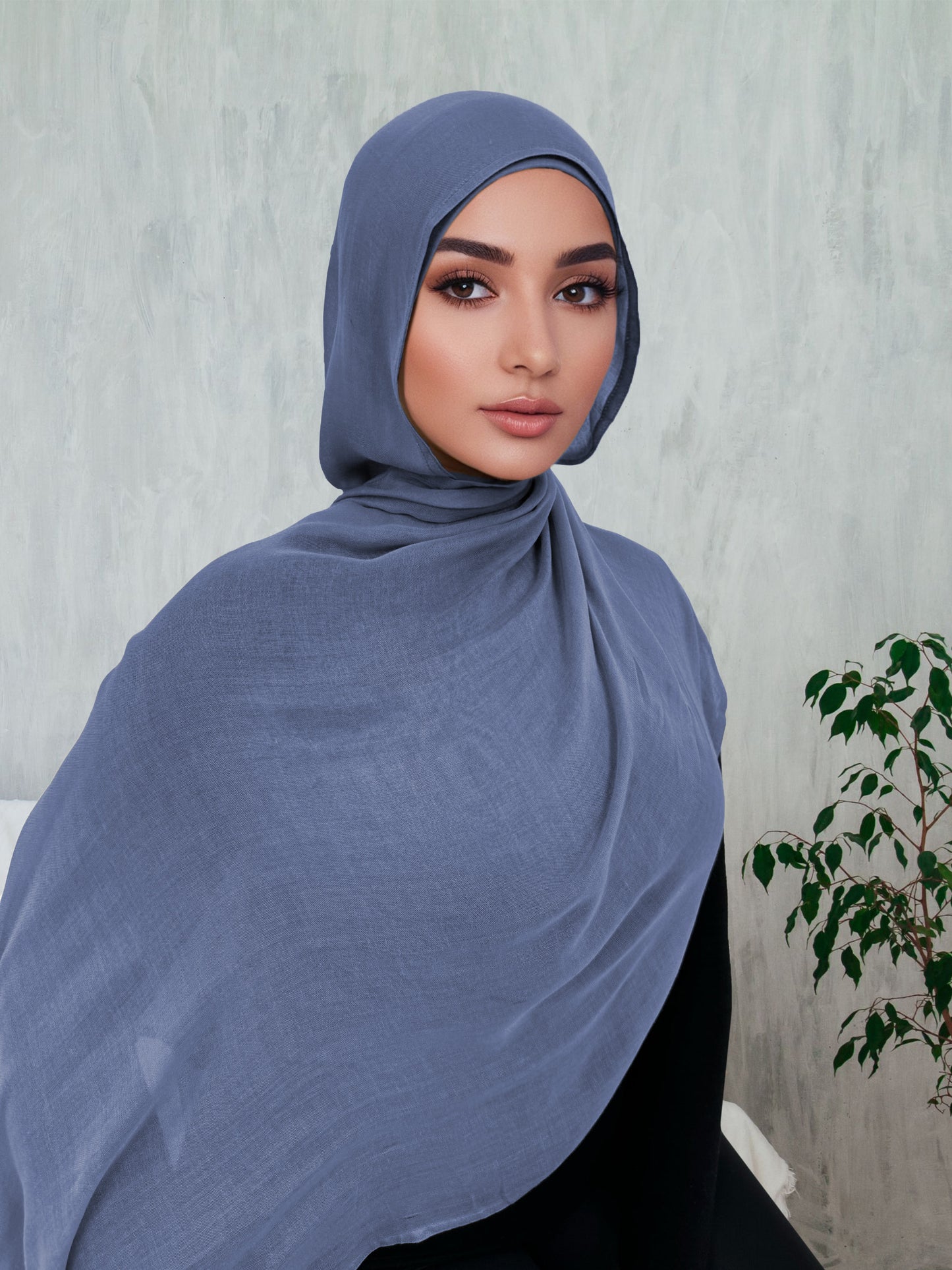 Premium Breathable Modal Hijab | Dusty Blue