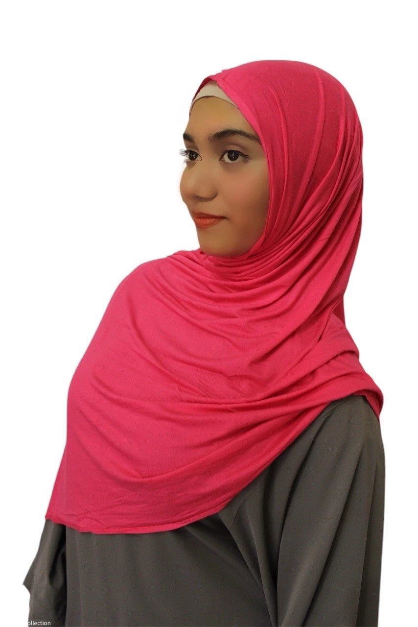 Premium Quality Cotton Jersey Hijab / Shawl (Hot Pink)