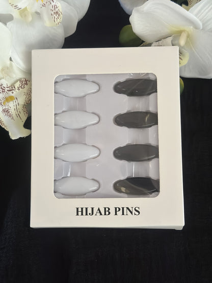 Hijab Pins (Black and White)