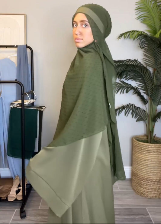 Dubai Abaya ( Olive Green) - Ayesha’s Collection