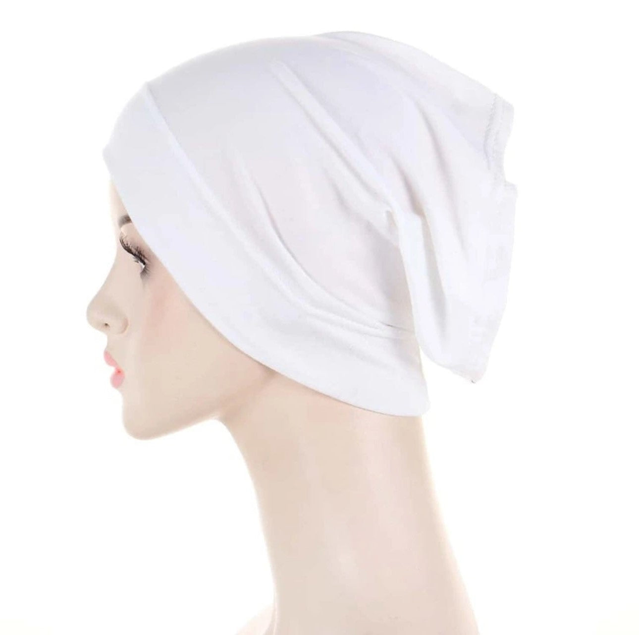 Cotton Jersey Hijab Undercap (White) - Ayesha’s Collection