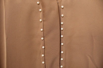 Ayesha's Pearl Abaya | Camel Brown