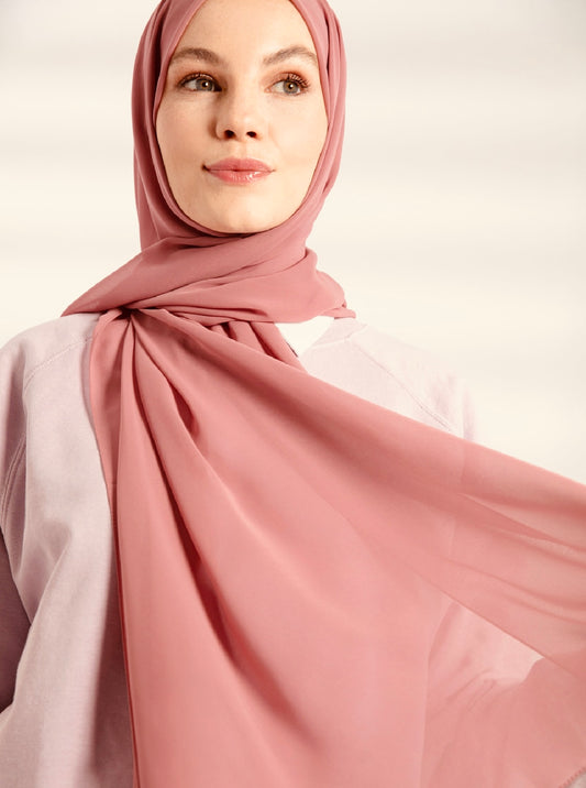 Chiffon Scarf Hijab Pink | Pink Chiffon Hijab