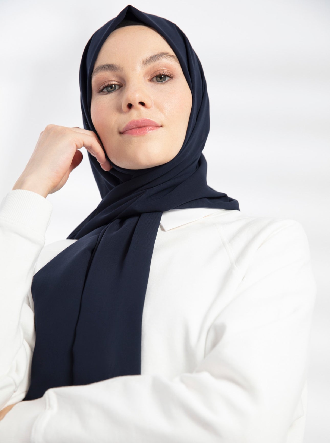 Blue Chiffon Hijab