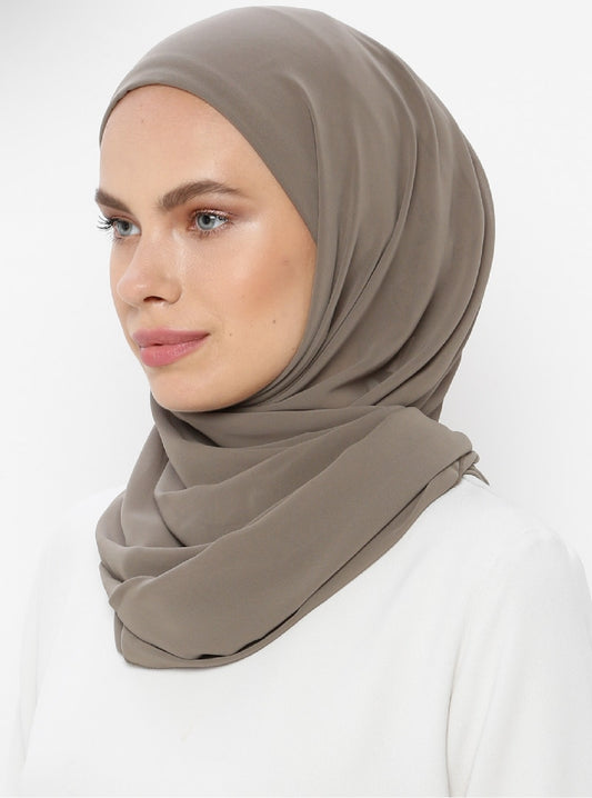 Chiffon Scarf Hijab Henna Brown | Brown Chiffon Hijab