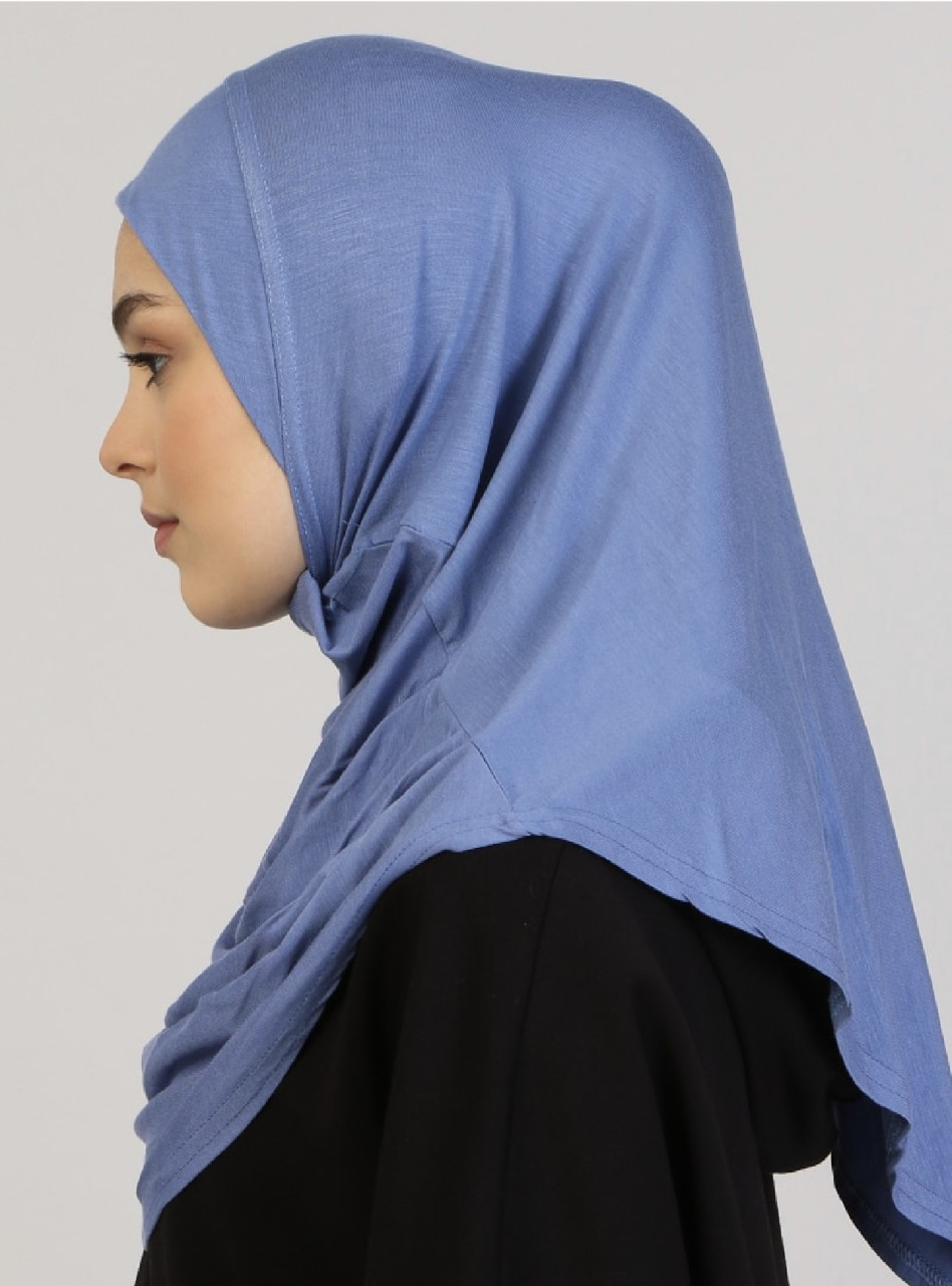 Blue instant hijabs online at Ayesha’s Collection