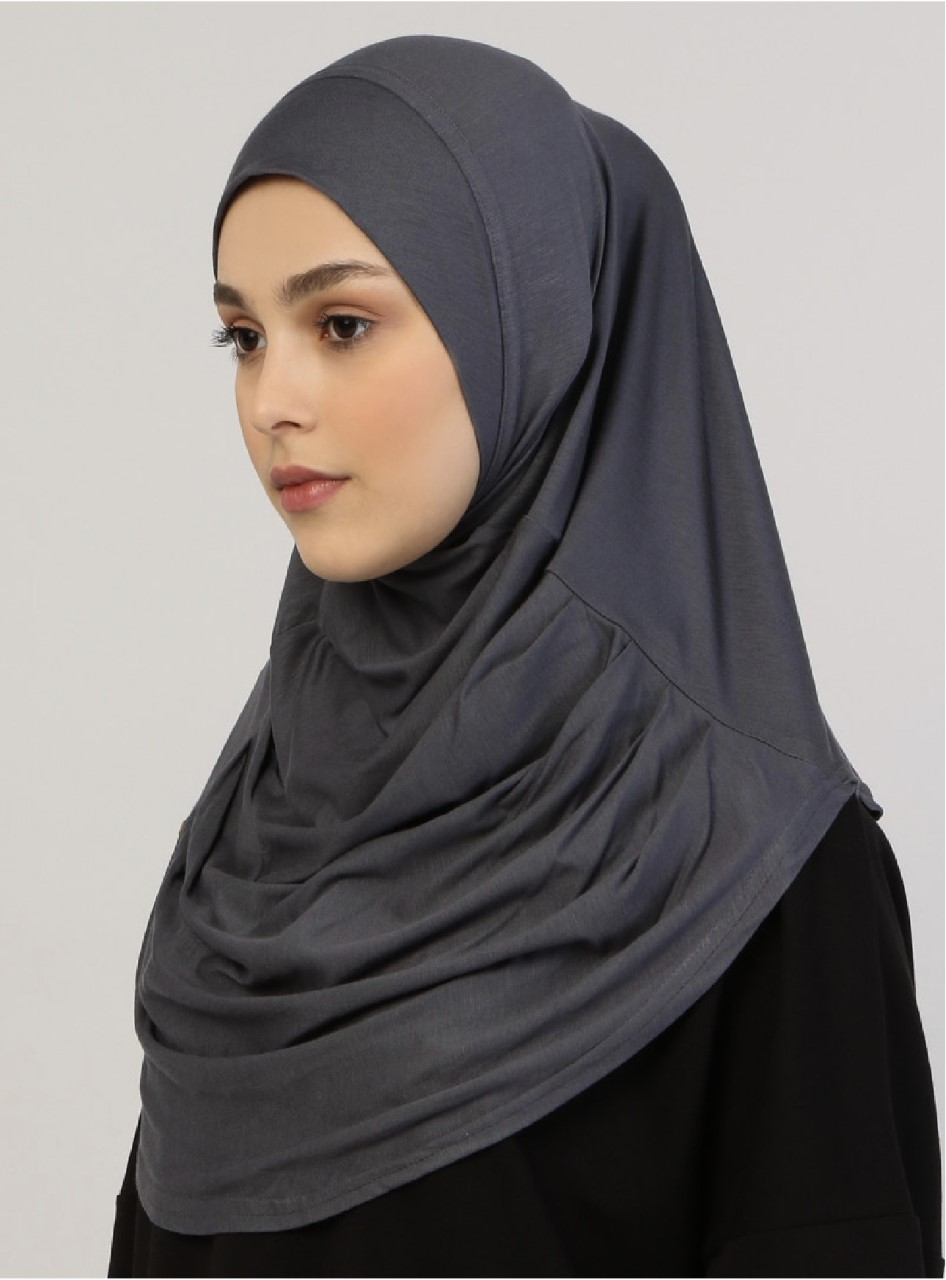 Charcoal Viscose Instant Muslim - Ayesha’s Collection