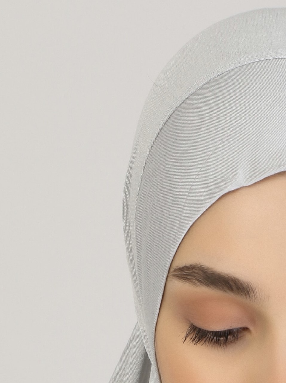 Viscose Instant Muslim Hijab (Light Grey)