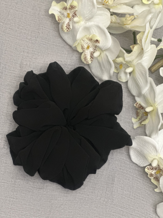 Large Chiffon Scrunchie (Black)