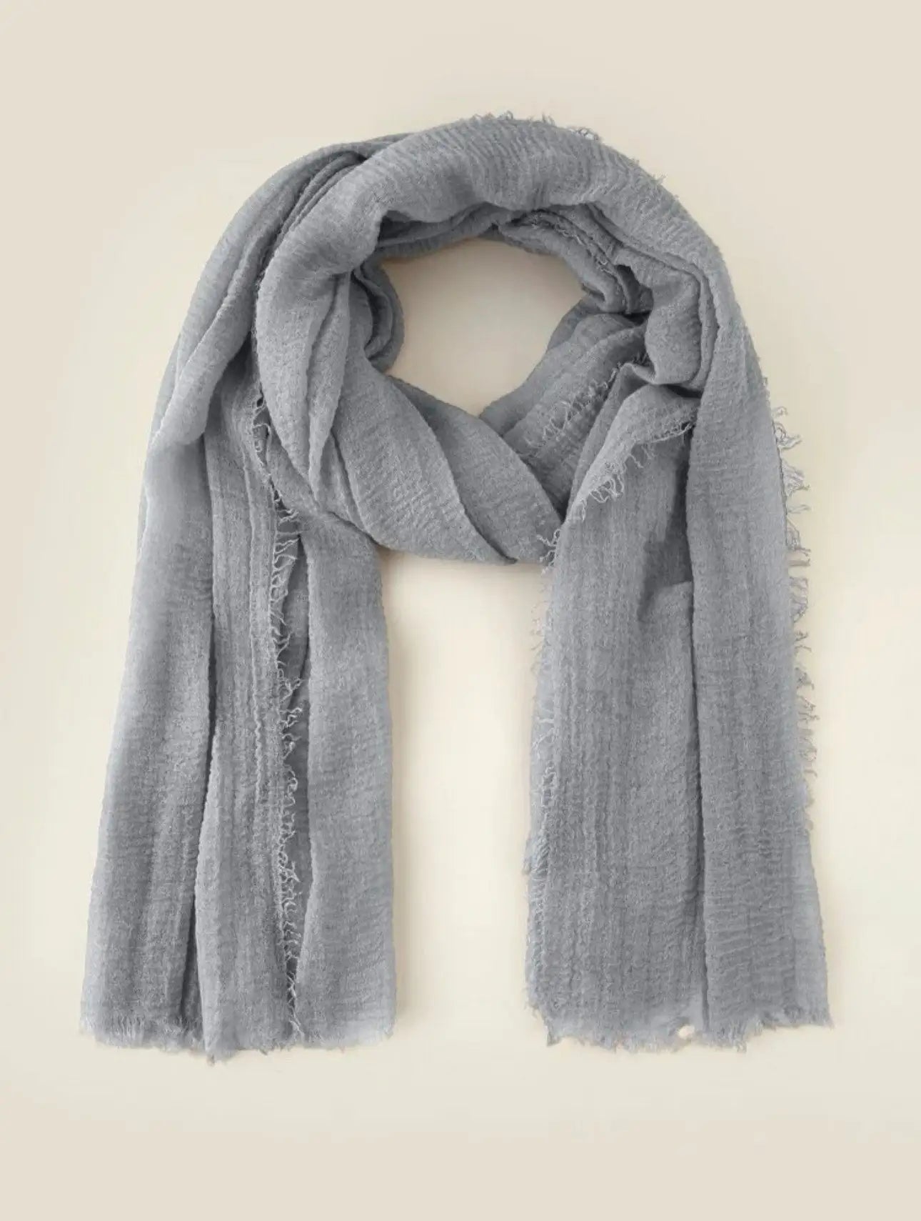 Light Gray Cotton Scarf for Ladies - Cotton Scarf (Light Gray) - Ayesha’s Collection