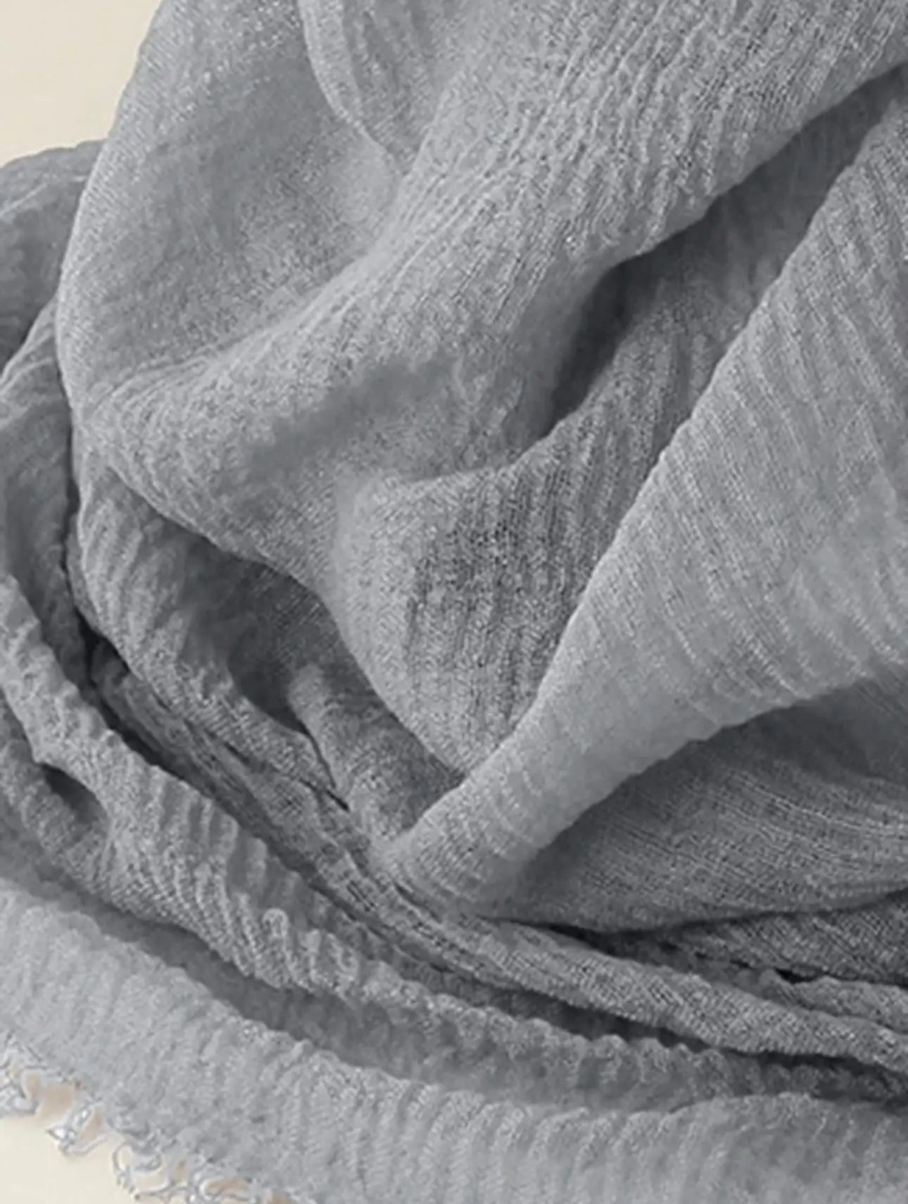 Light Gray Cotton Scarf for Ladies  - Ayesha’s Collection