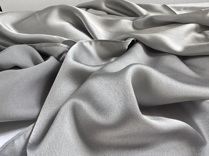 Matte Satin Silk Scarf (Silver Grey) - Ayesha’s Collection