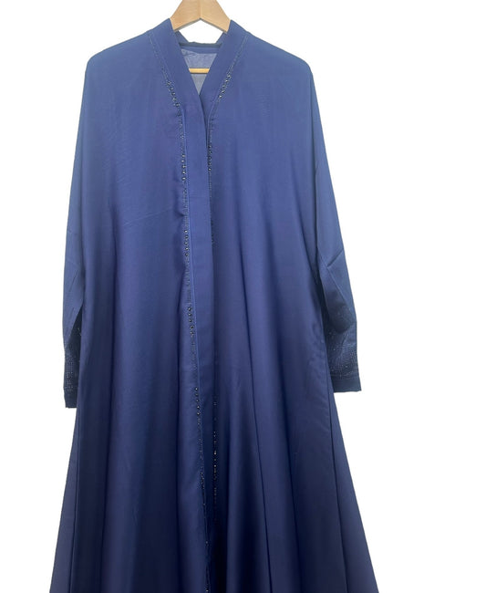 Buy Open Front Button Down Abayas Blue