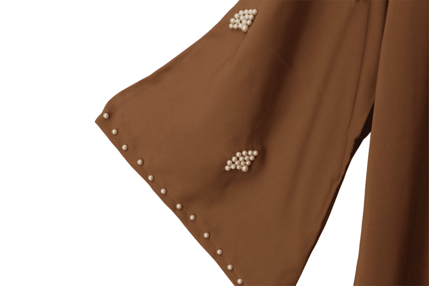 Ayesha's Pearl Abaya | Camel Brown