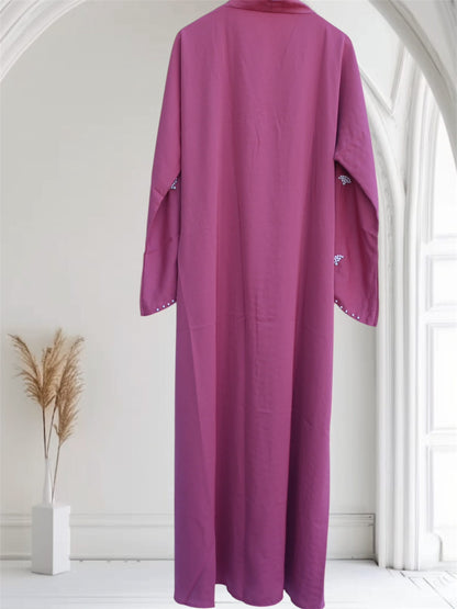 Ayesha's Pearl Abaya | Rose Pink