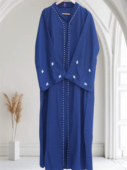 Ayesha's Pearl Abaya | Blue