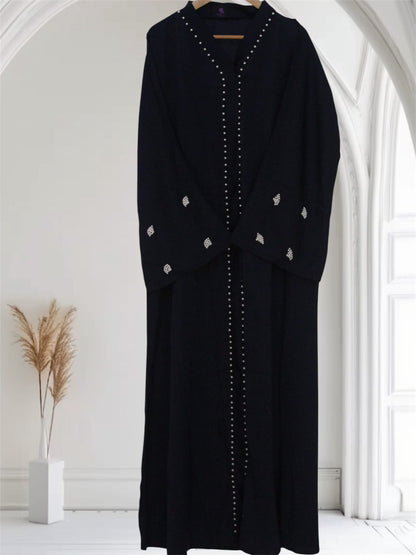 Ayesha's Pearl Abaya | Black