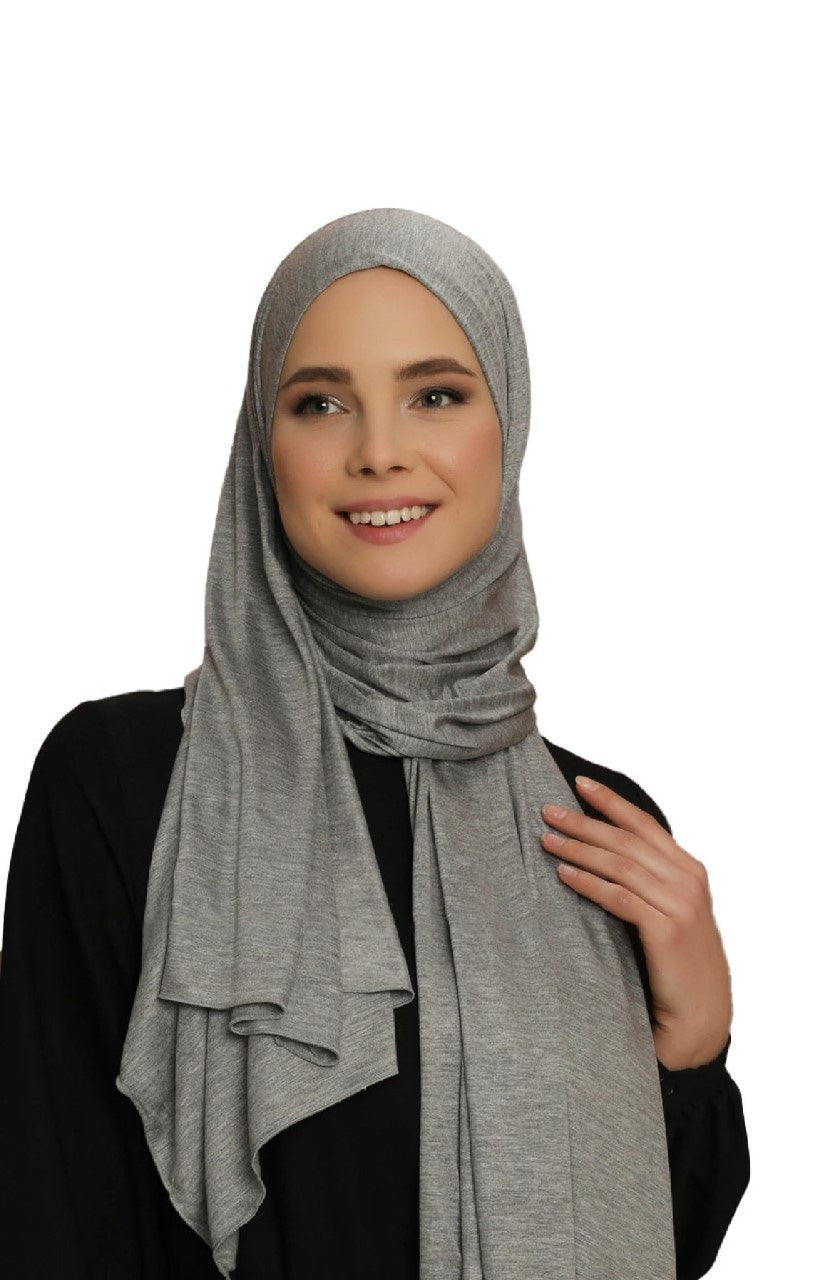 Premium Quality Jersey Viscose Hijab / Scarf (Grey)